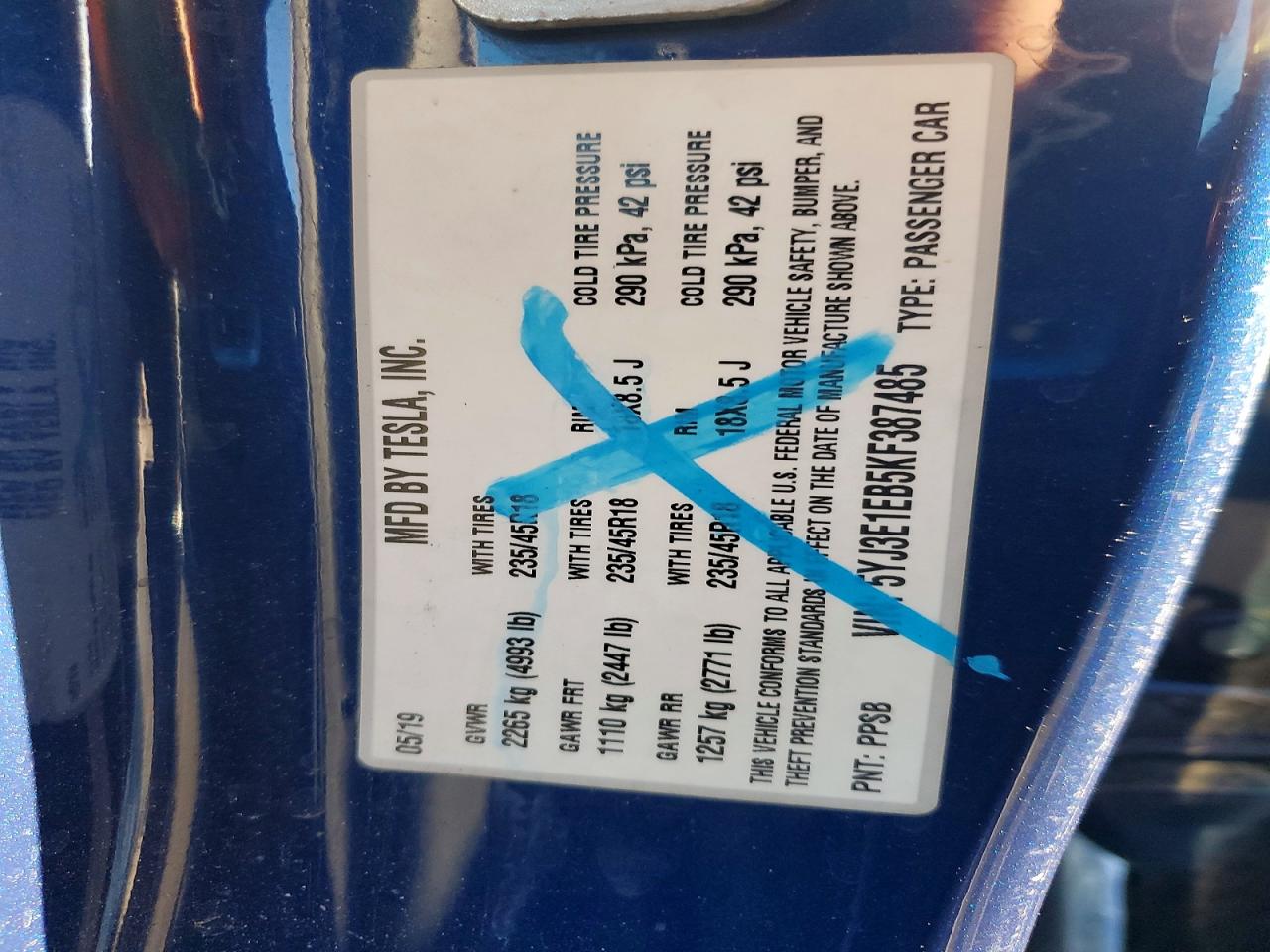 2019 TESLA MODEL 3 photo 25