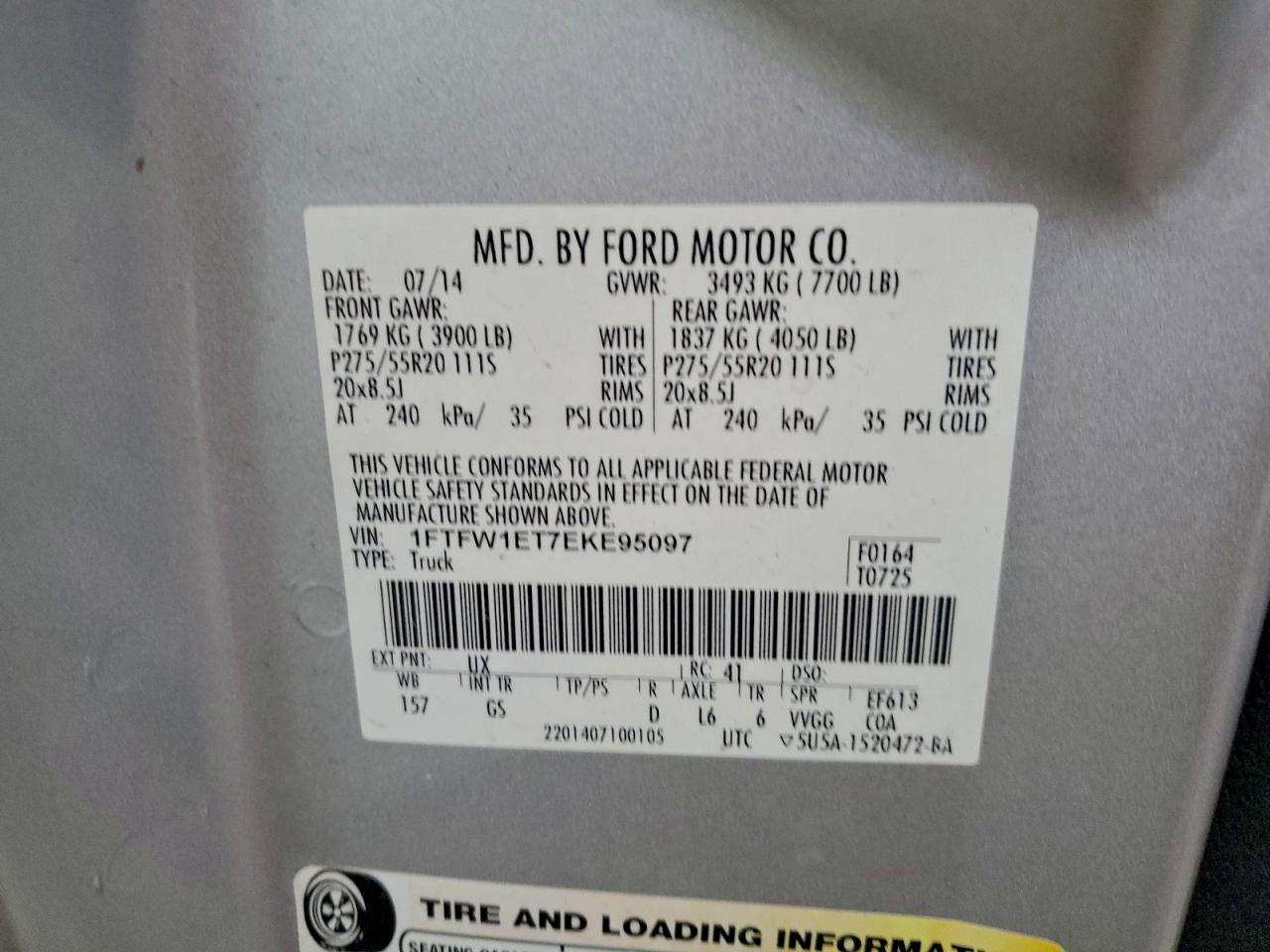 2014 FORD F150 SUPERCREW photo 12