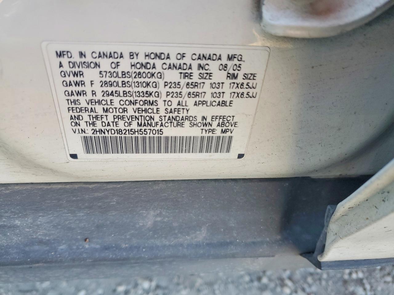 2005 ACURA MDX photo 13