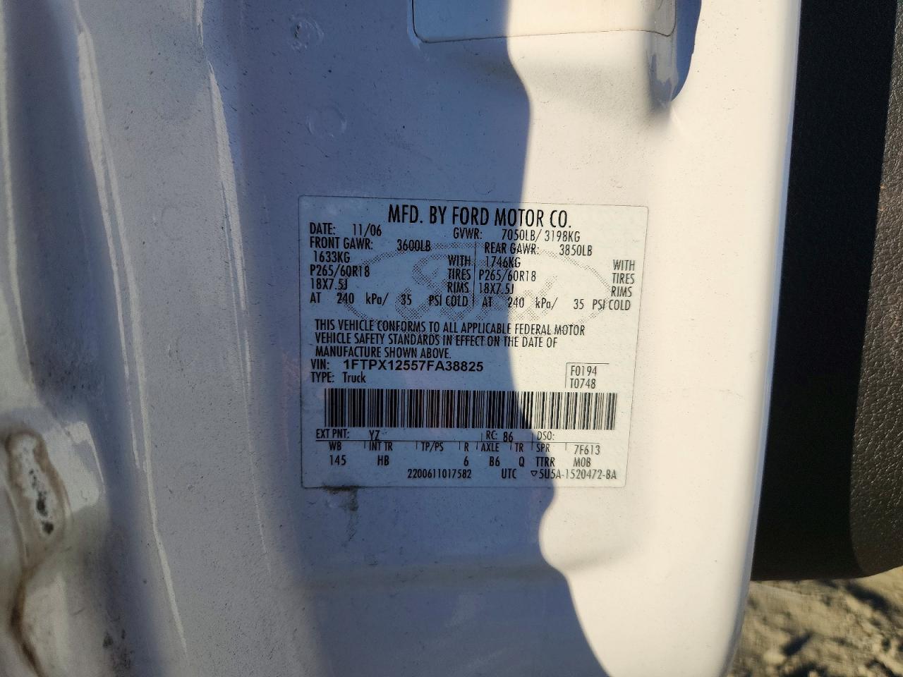2007 FORD F150 photo 13
