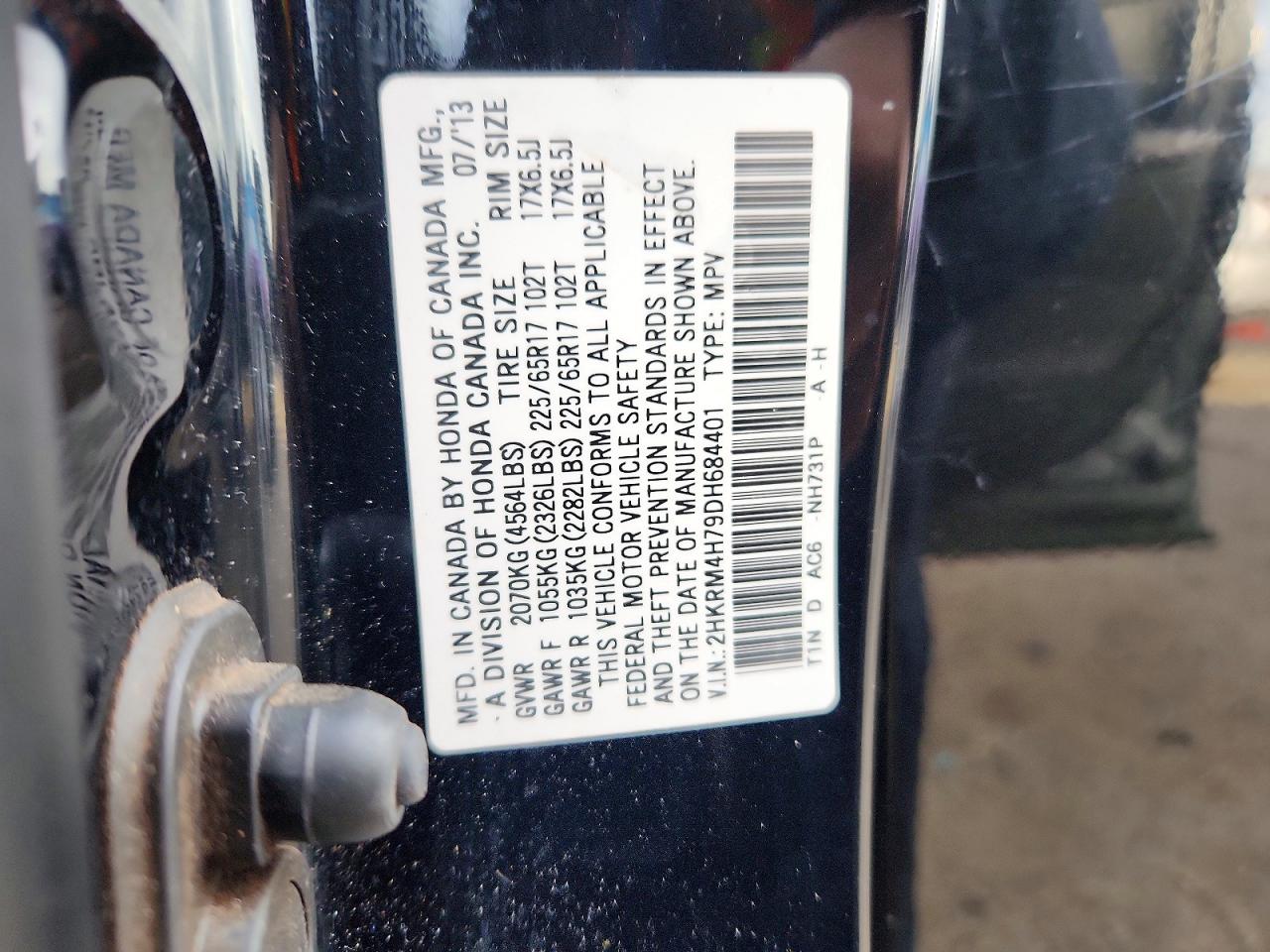 2013 HONDA CR-V EXL photo 13