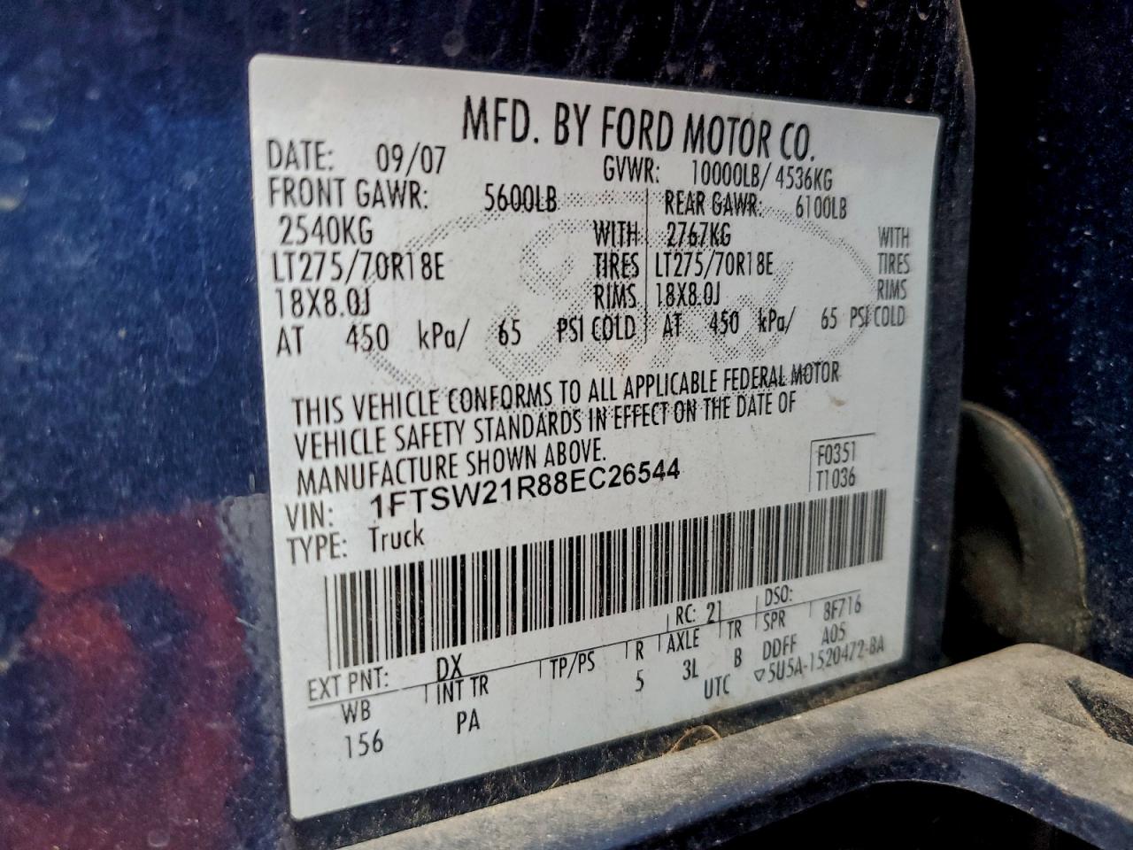 2008 FORD F250 SUPER DUTY photo 12