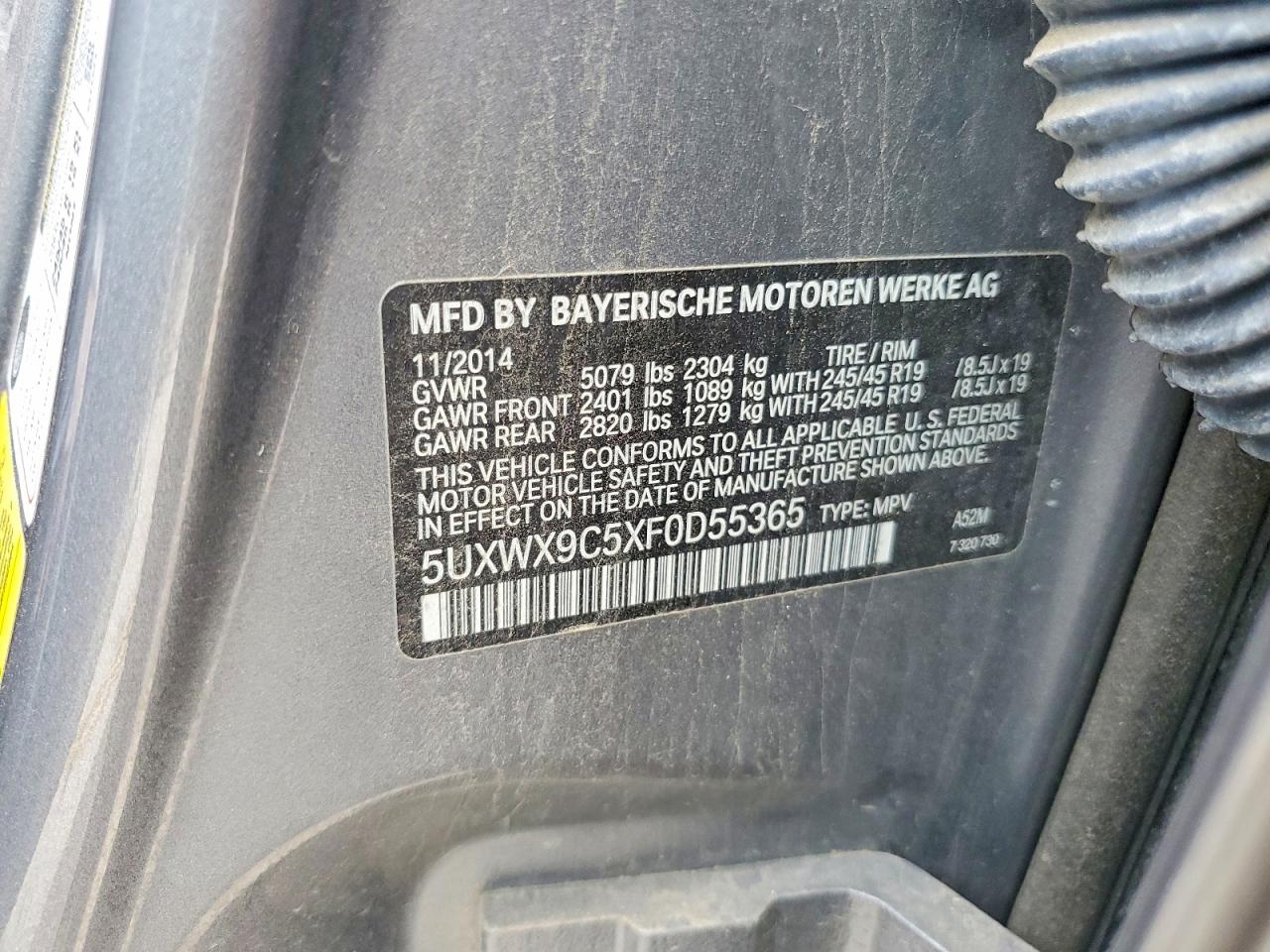 2015 BMW X3 XDRIVE28I photo 14