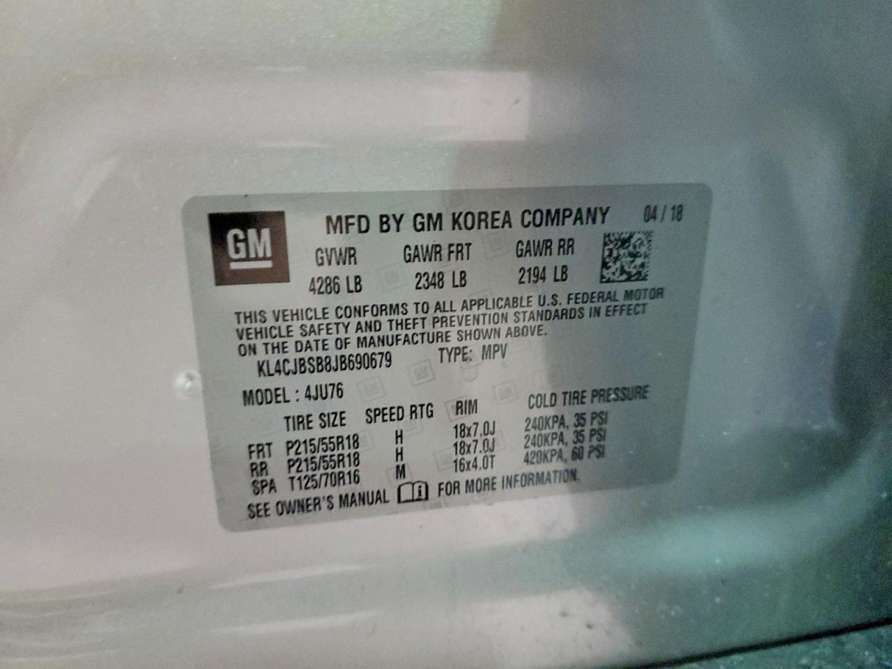 2018 BUICK ENCORE PREFERRED II photo 13