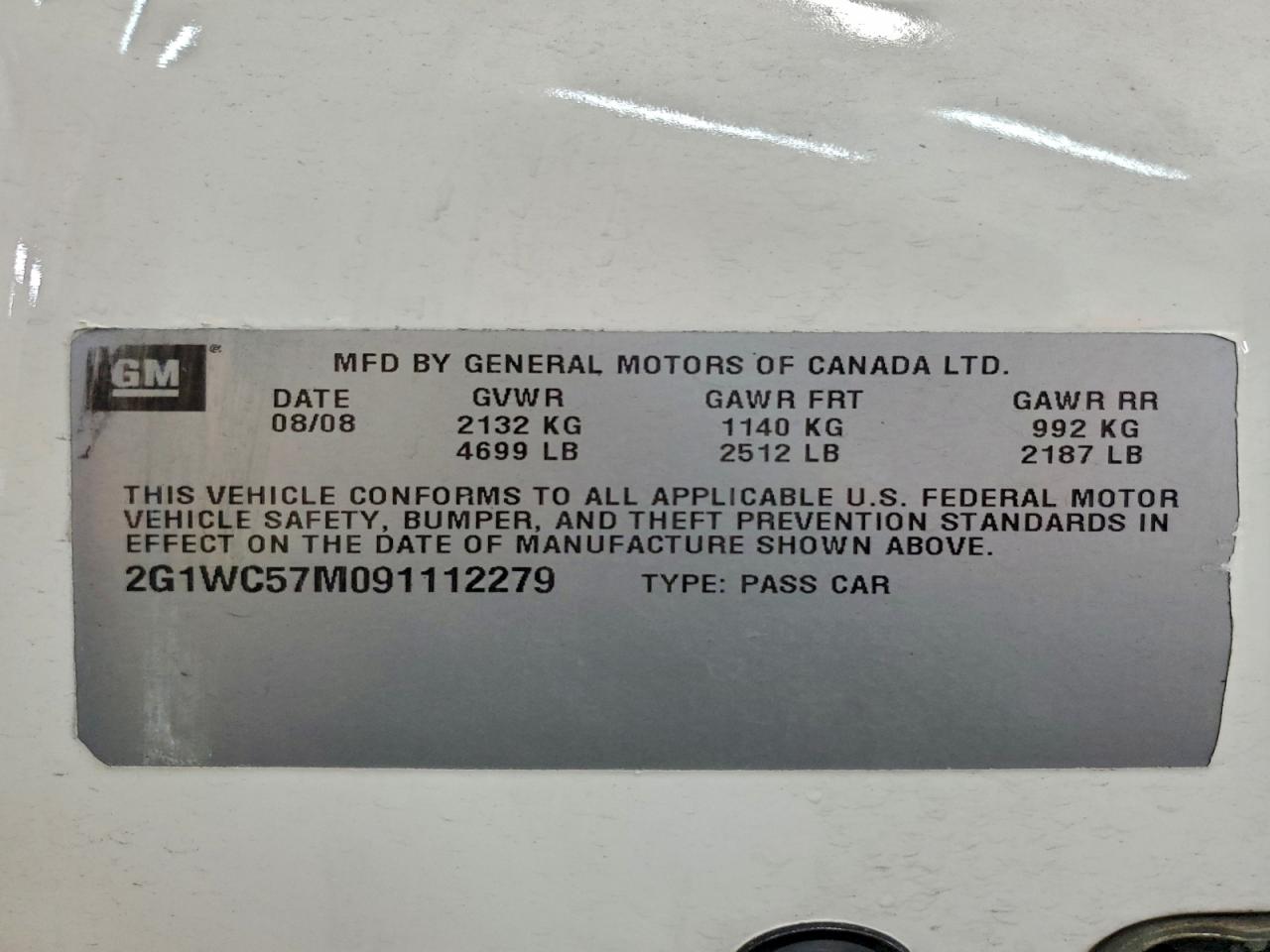 2009 CHEVROLET IMPALA 2LT photo 12