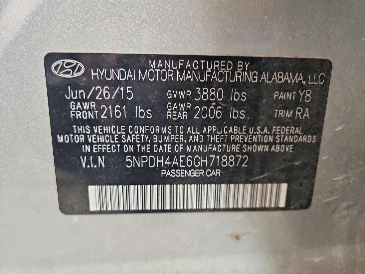 2016 HYUNDAI ELANTRA SE photo 23