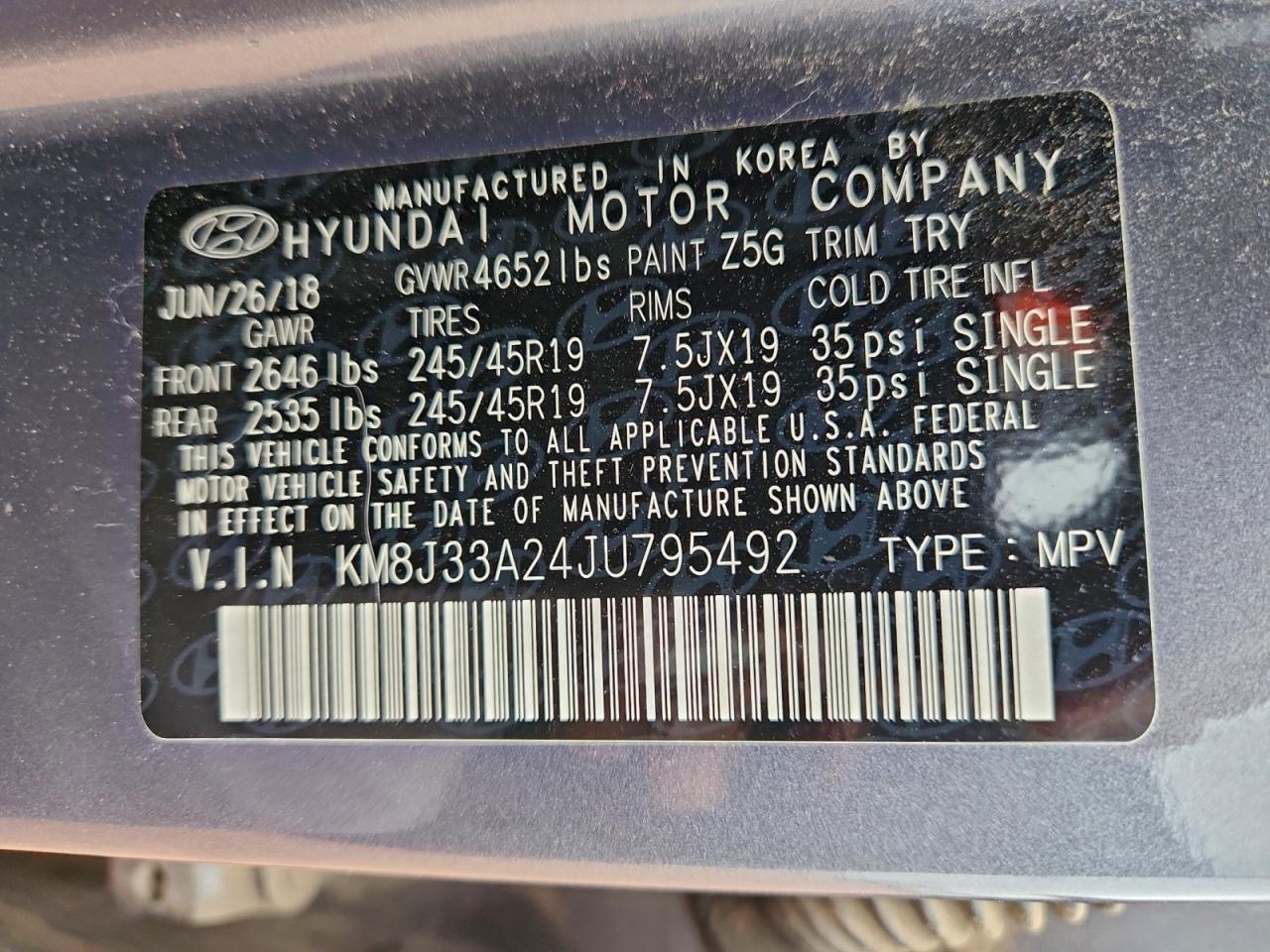 2018 HYUNDAI TUCSON VALUE photo 13