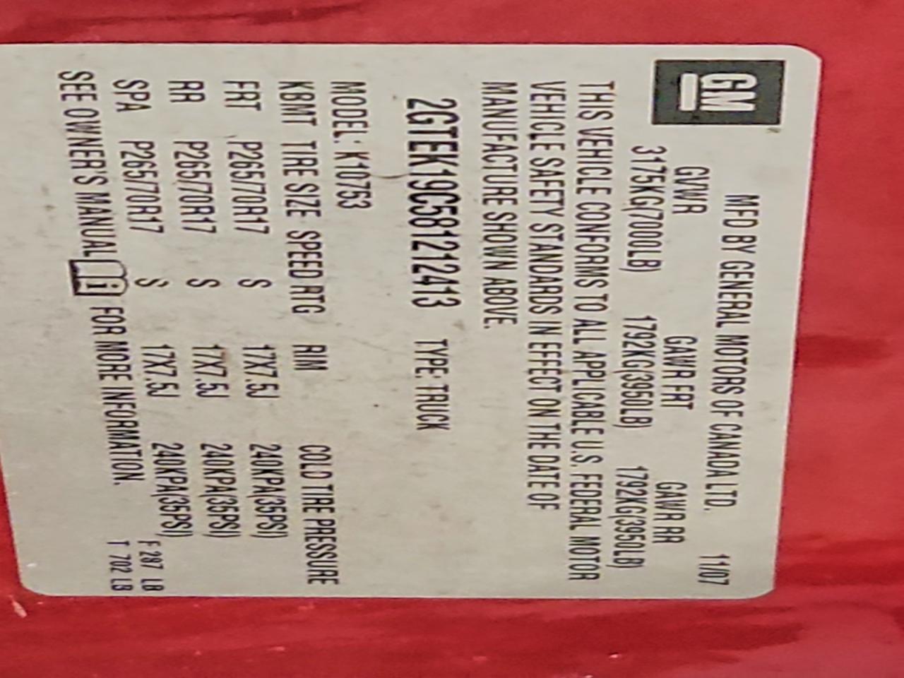 2008 GMC SIERRA K1500 photo 12
