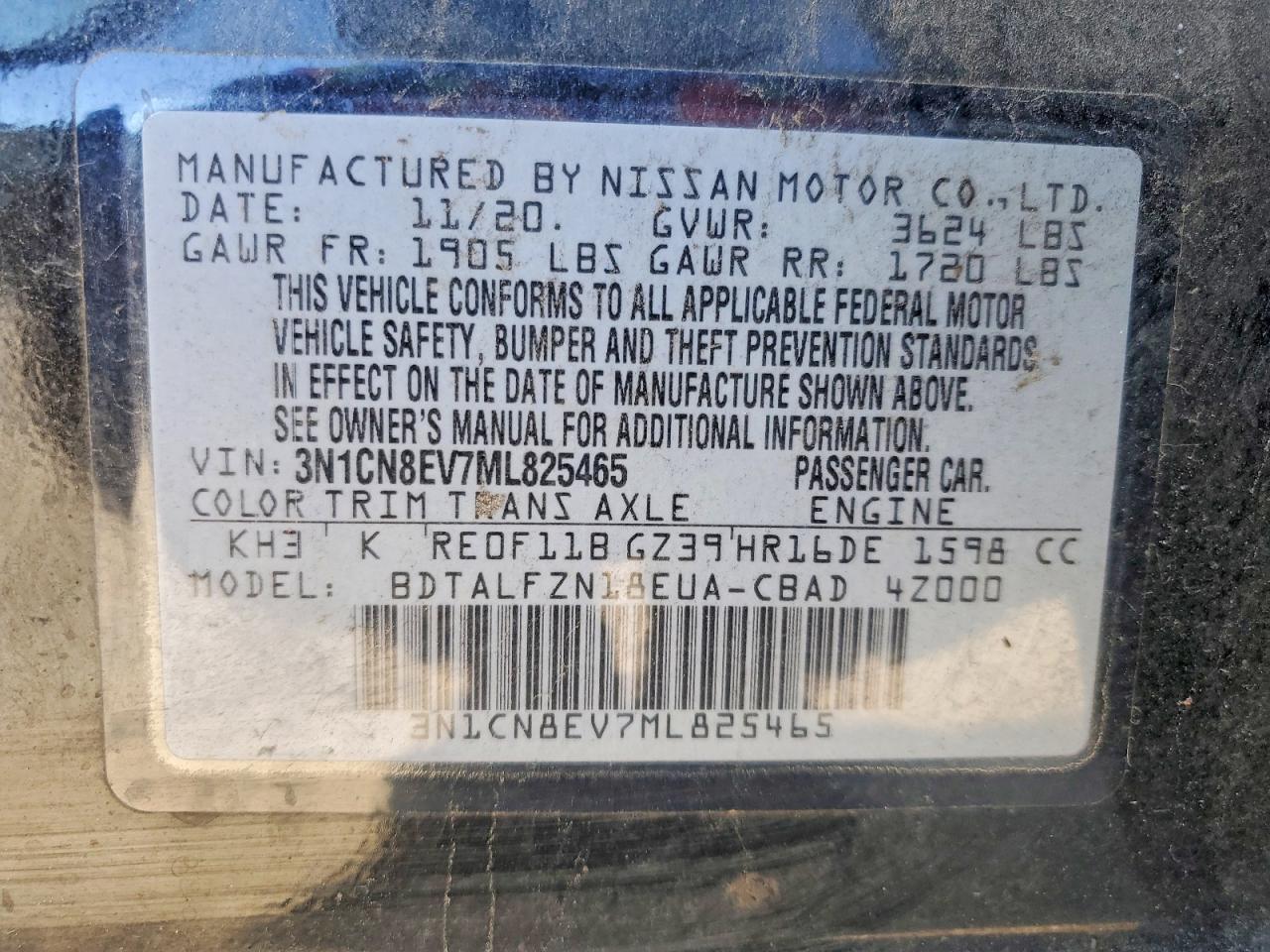 2021 NISSAN VERSA SV photo 23