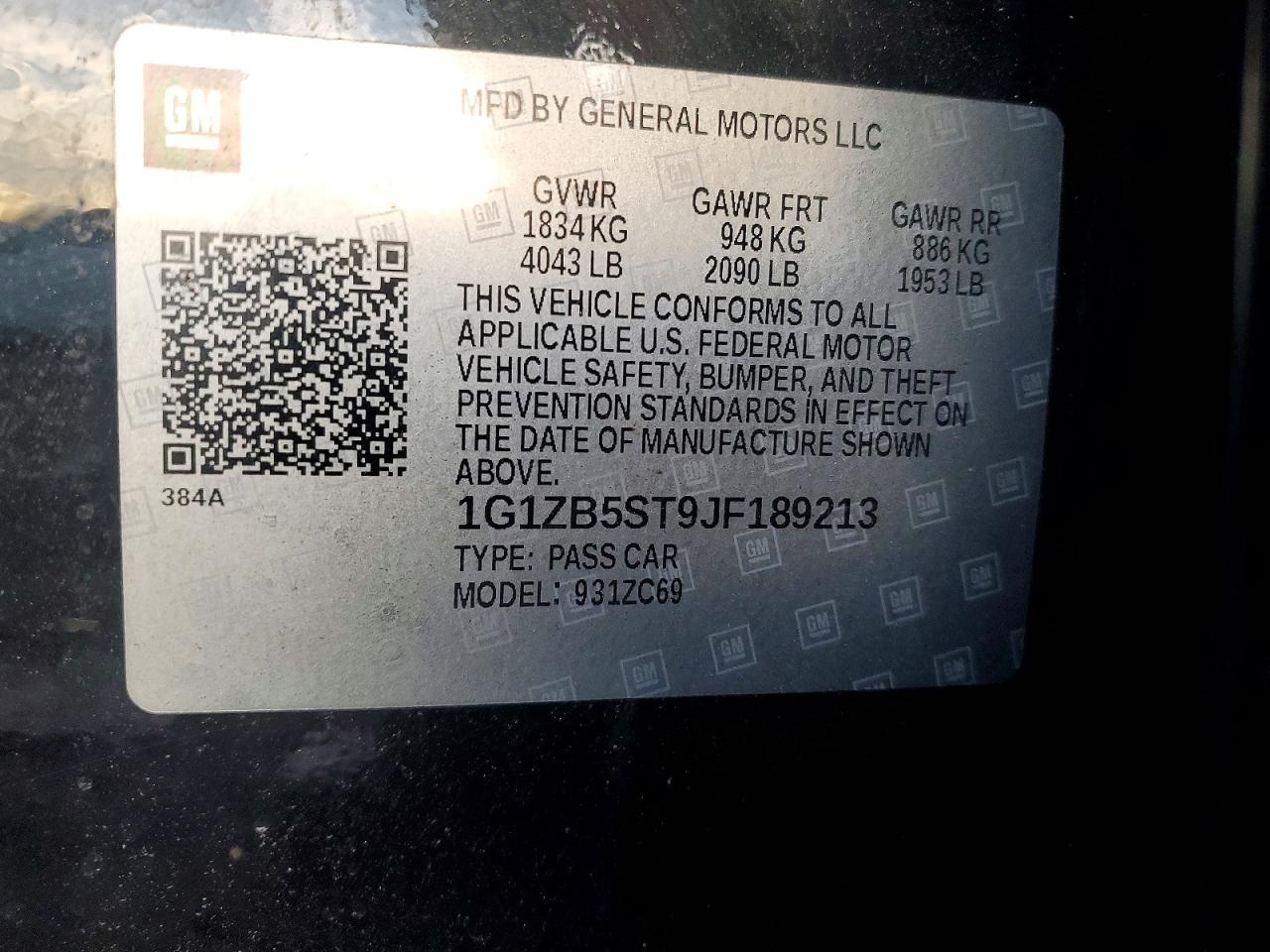2018 CHEVROLET MALIBU LS photo 23