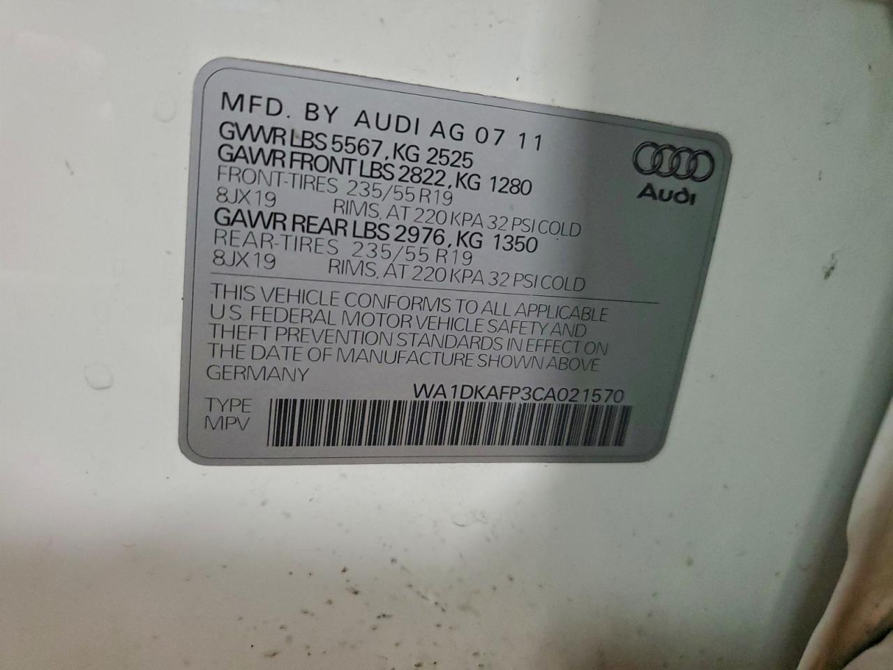 2012 AUDI Q5 PREMIUM PLUS photo 13
