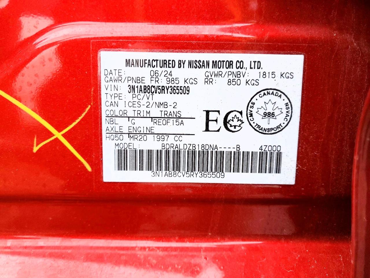 2024 NISSAN SENTRA SV photo 12