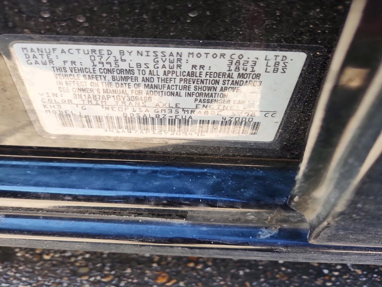 2016 NISSAN SENTRA S photo 23