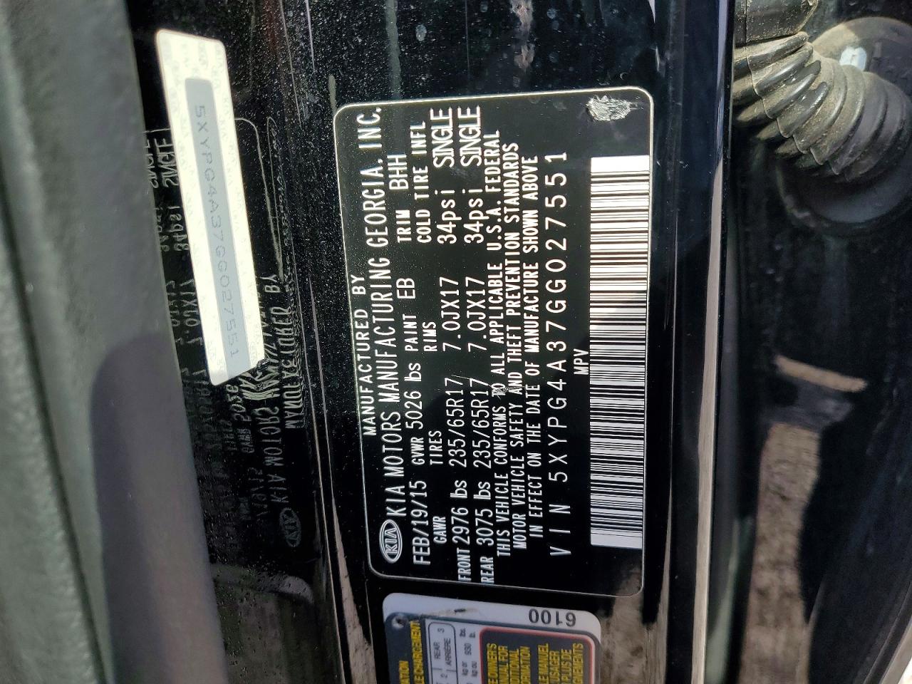 2016 KIA SORENTO LX photo 13