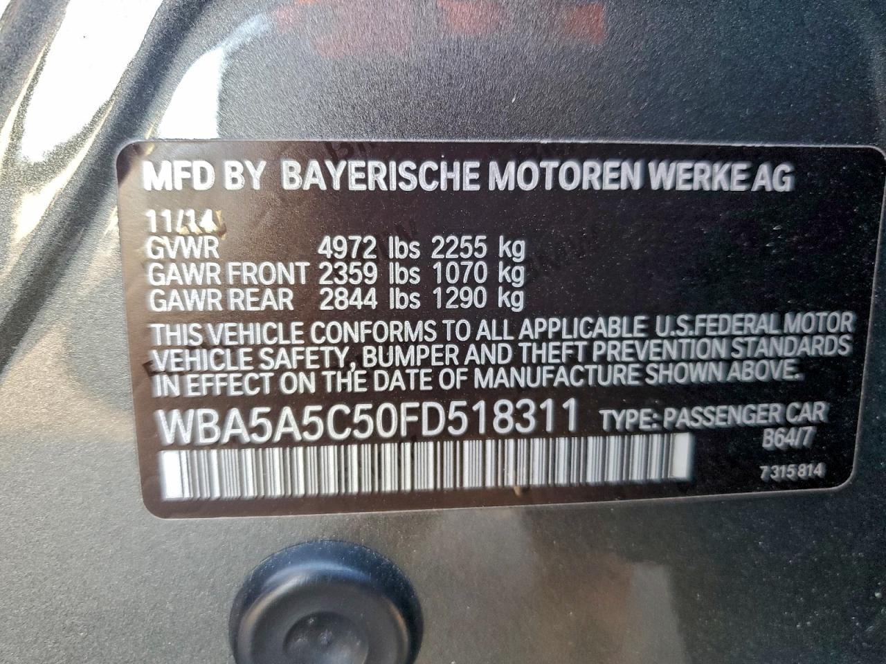 2015 BMW 528 I photo 12