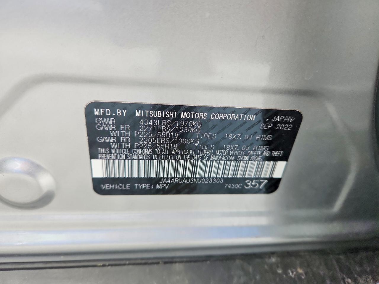 2022 MITSUBISHI OUTLANDER SPORT ES photo 13