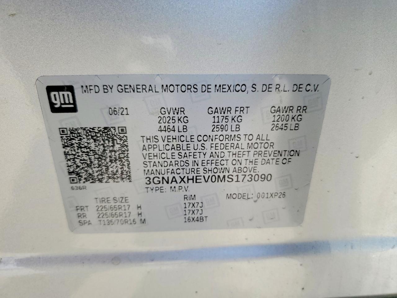 2021 CHEVROLET EQUINOX LS photo 13