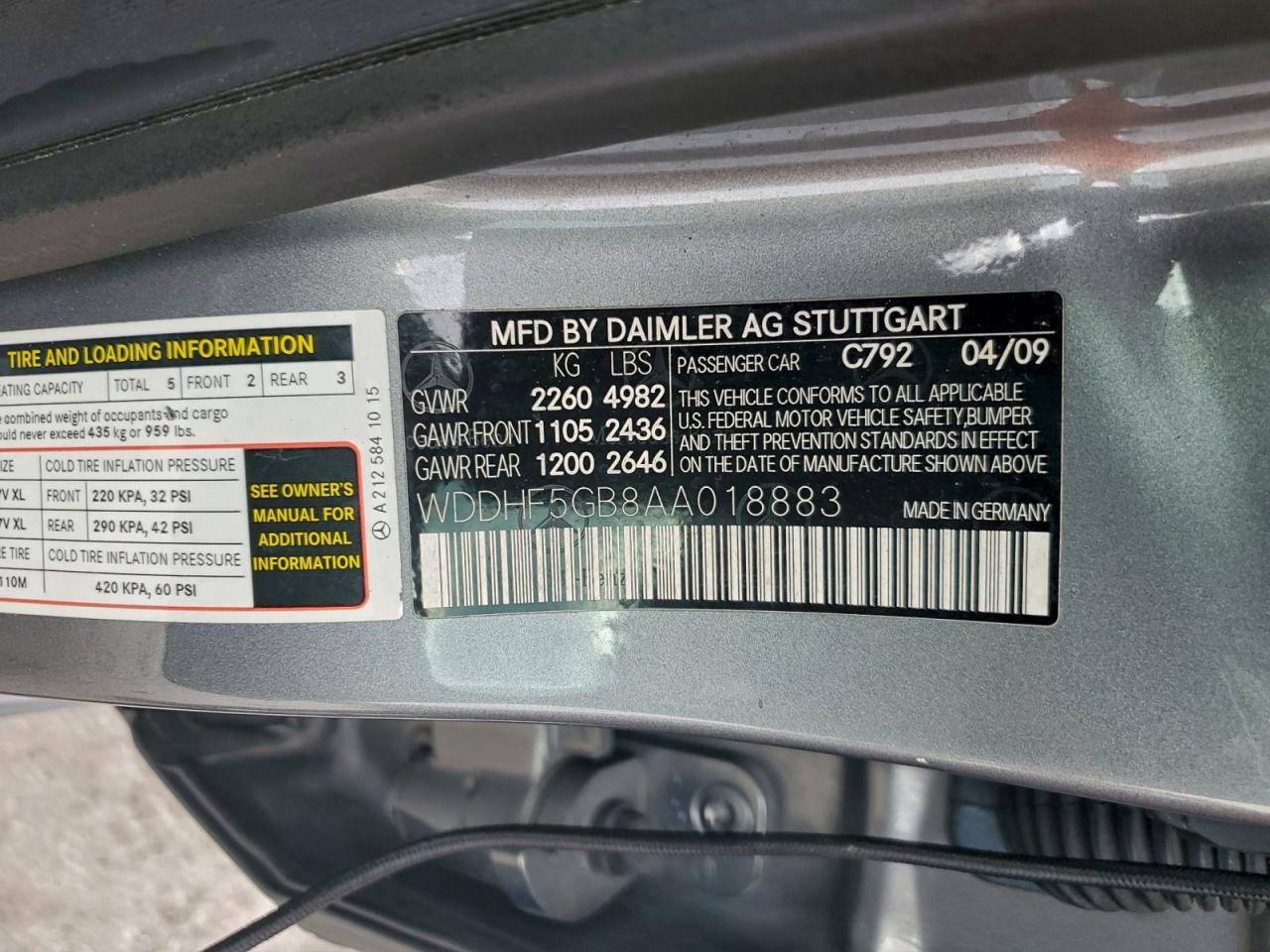 2010 MERCEDES-BENZ E 350 photo 12