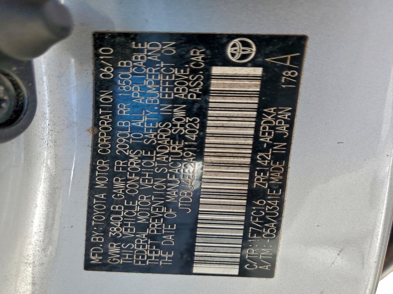 2010 TOYOTA COROLLA BASE photo 12