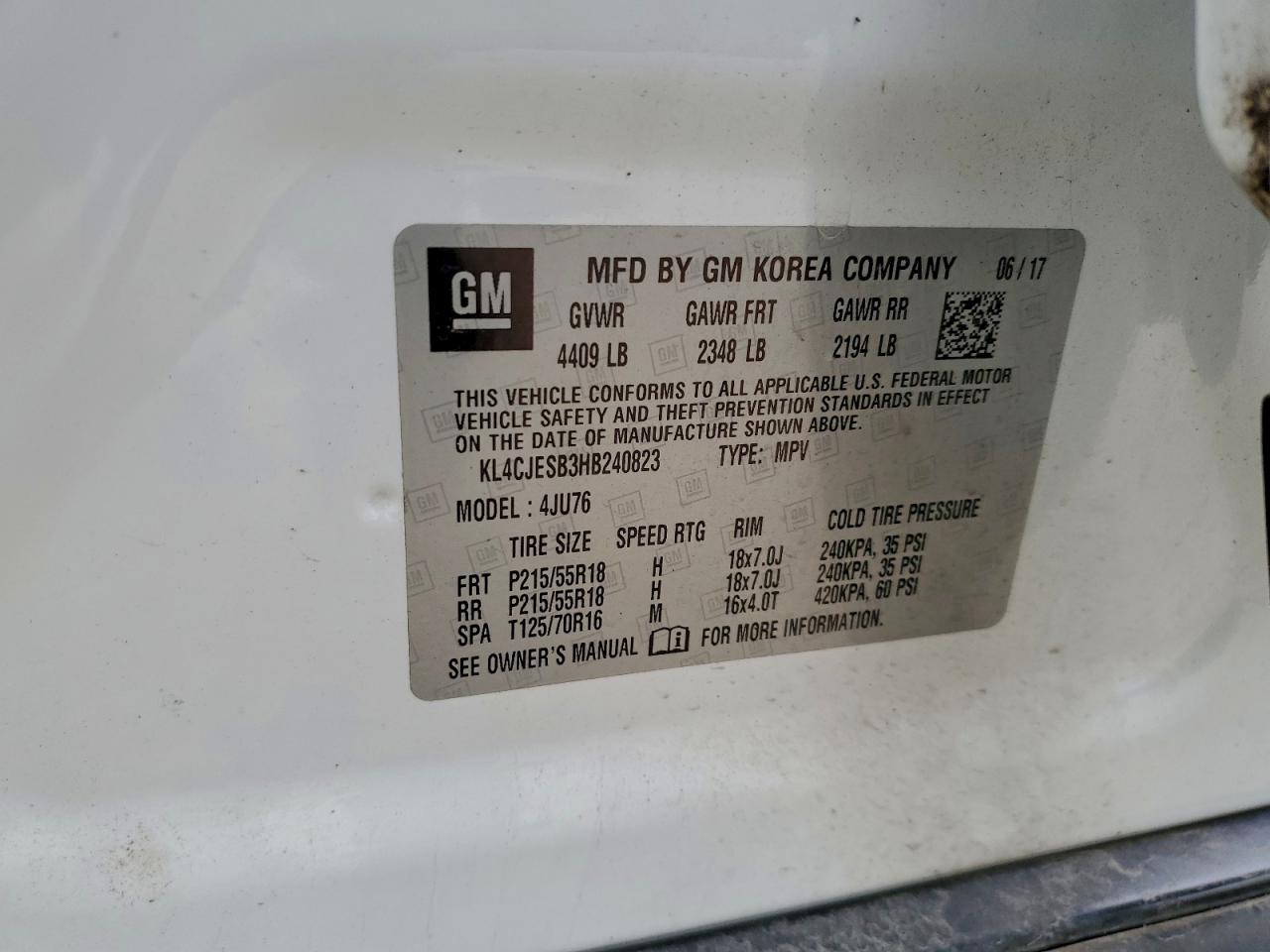 2017 BUICK ENCORE PREFERRED photo 12