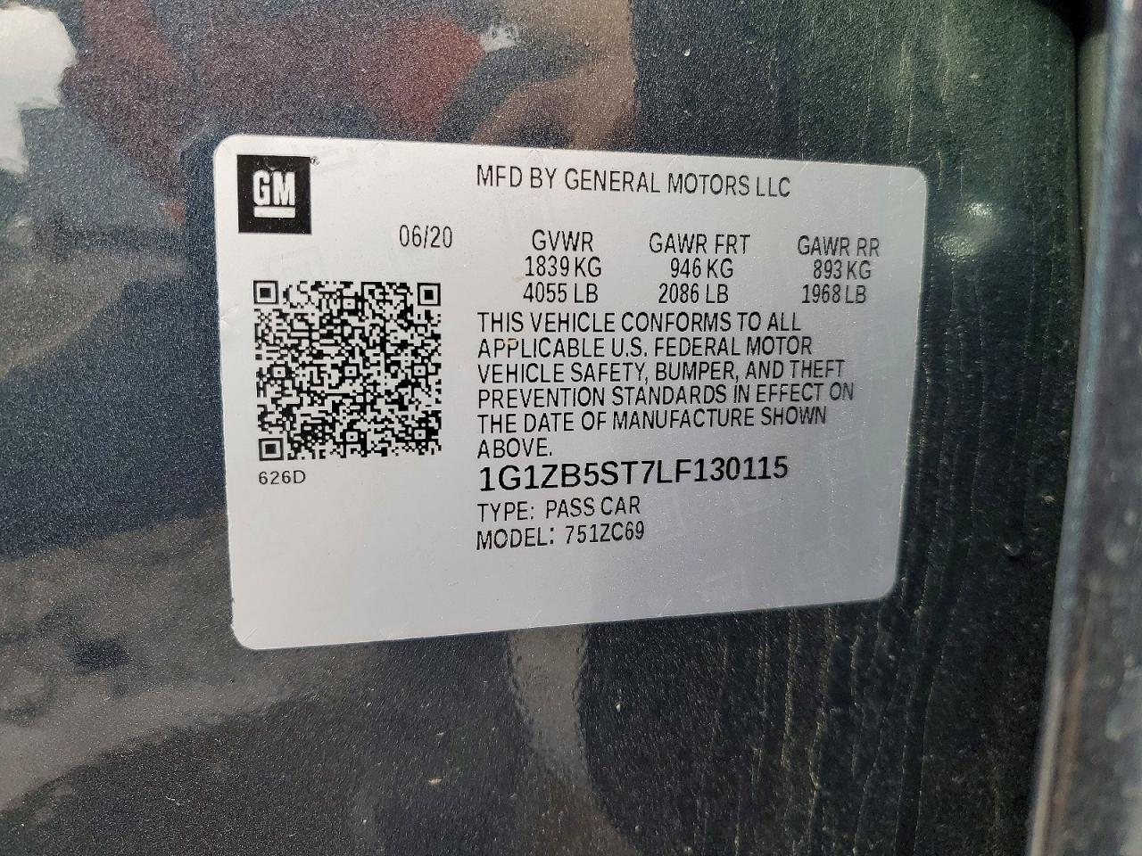 2020 CHEVROLET MALIBU LS photo 12