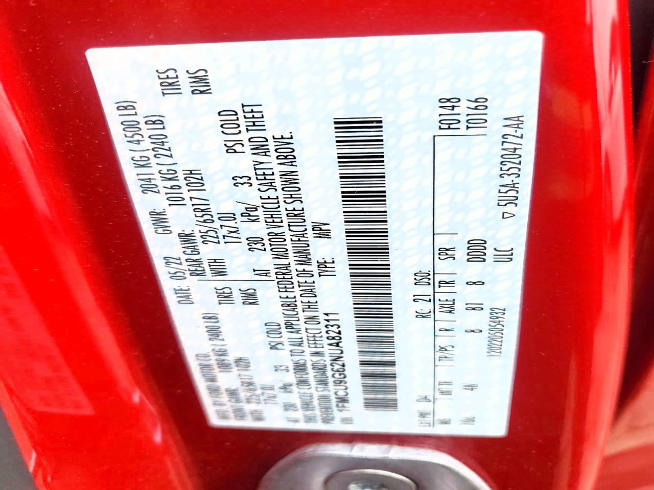 2022 FORD ESCAPE SE photo 23