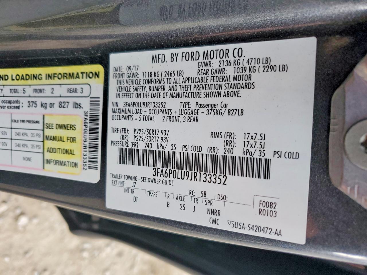 2018 FORD FUSION SE HYBRID photo 12