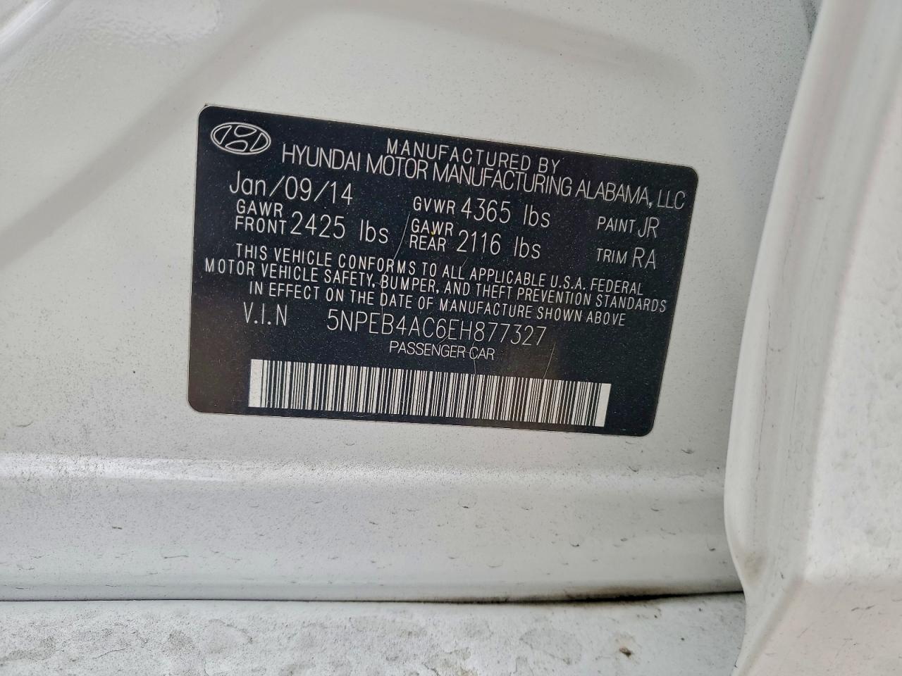 2014 HYUNDAI SONATA GLS photo 12