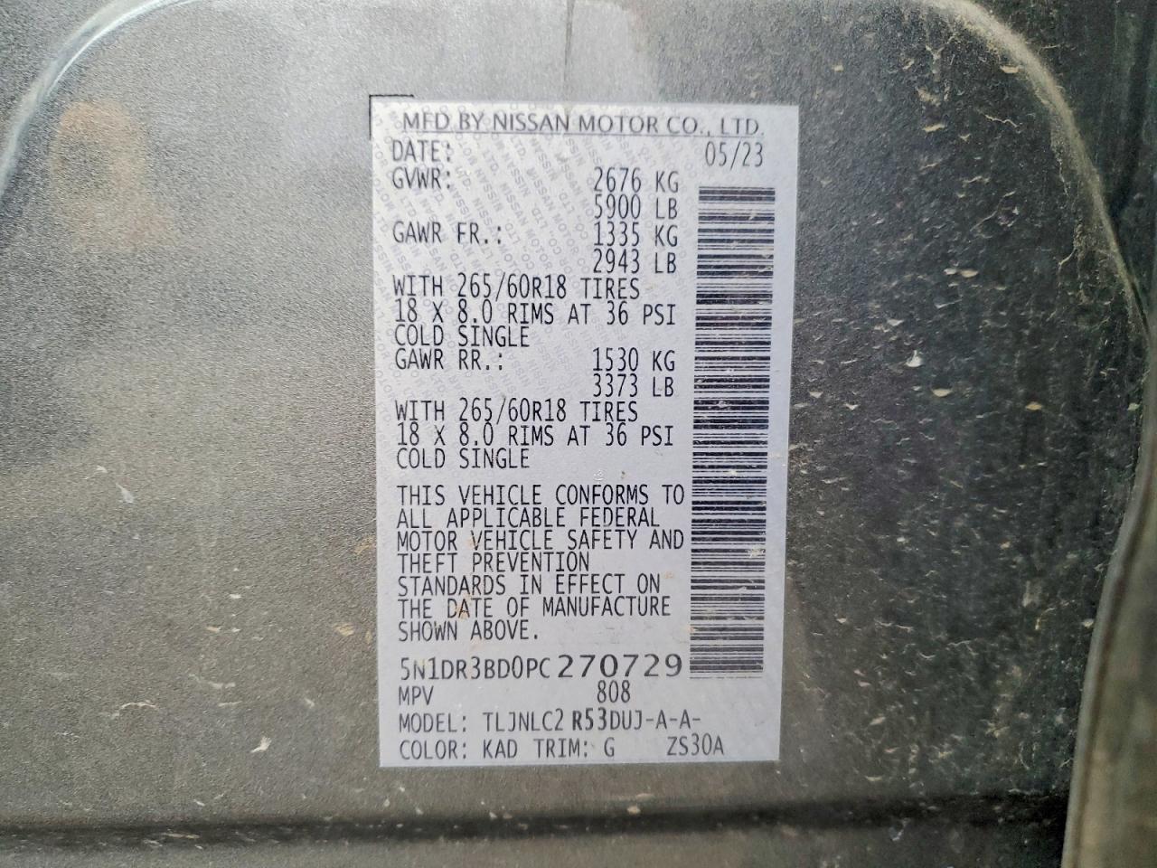 2023 NISSAN PATHFINDER SV photo 25