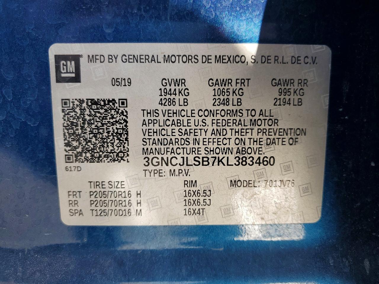 2019 CHEVROLET TRAX 1LT photo 12