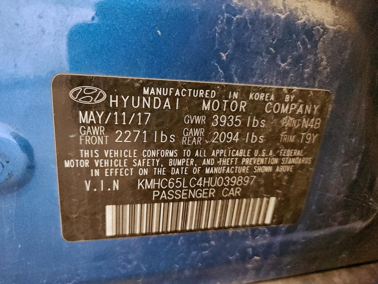 2017 HYUNDAI IONIQ BLUE photo 13