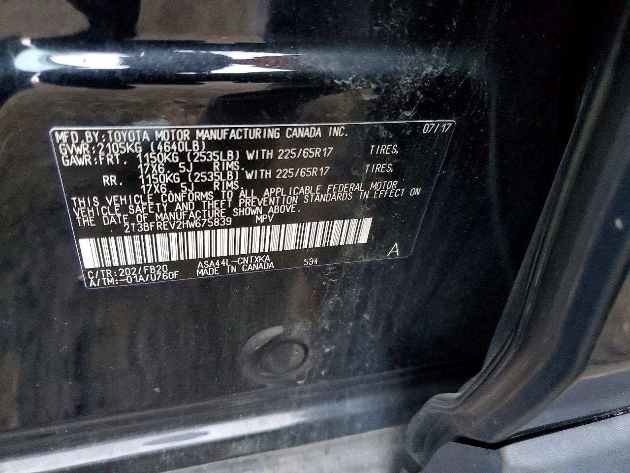 2017 TOYOTA RAV4 LE photo 13