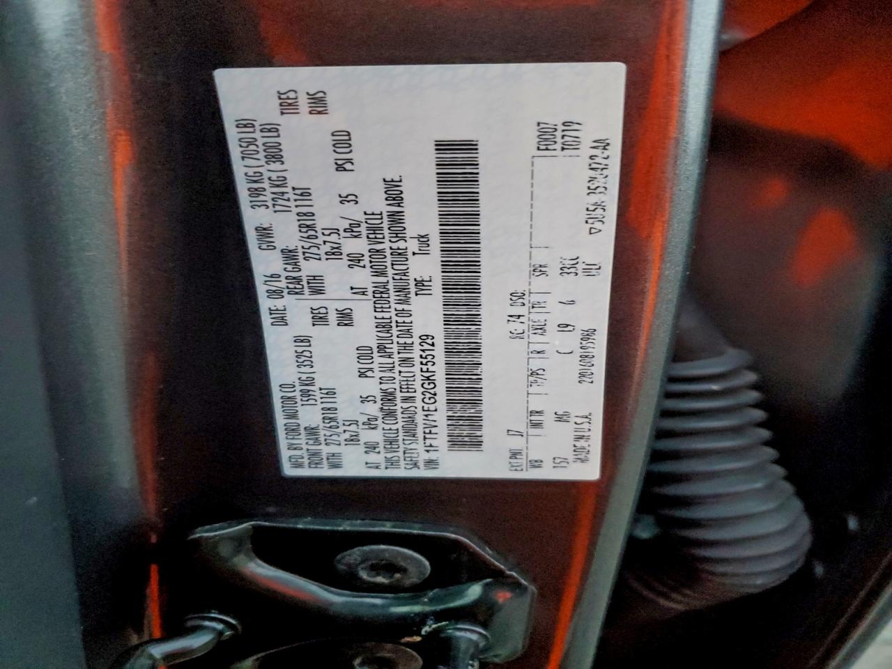 2016 FORD F150 SUPERCREW photo 12