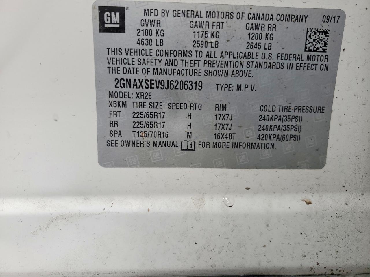 2018 CHEVROLET EQUINOX LT photo 13