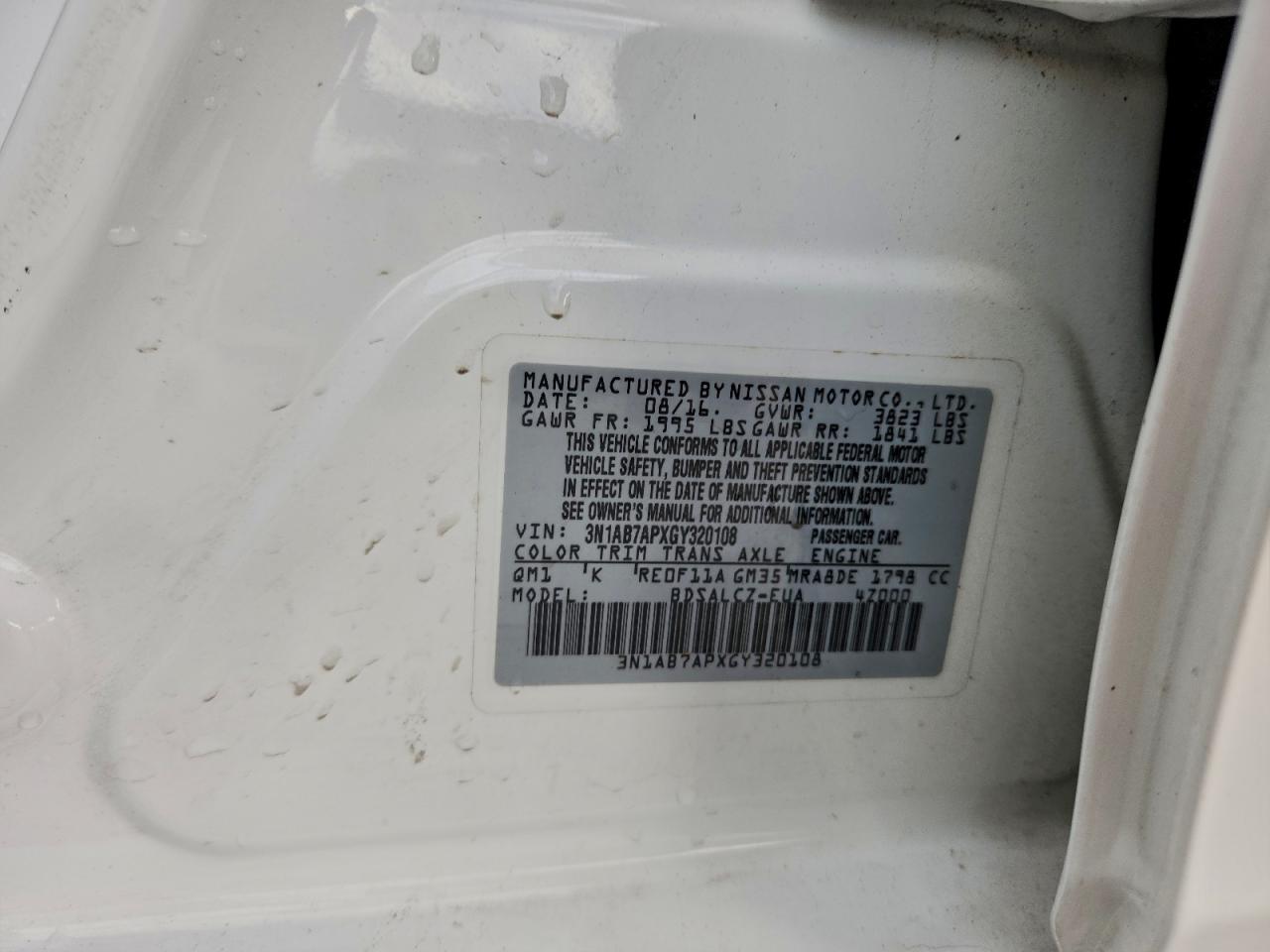 2016 NISSAN SENTRA S photo 34