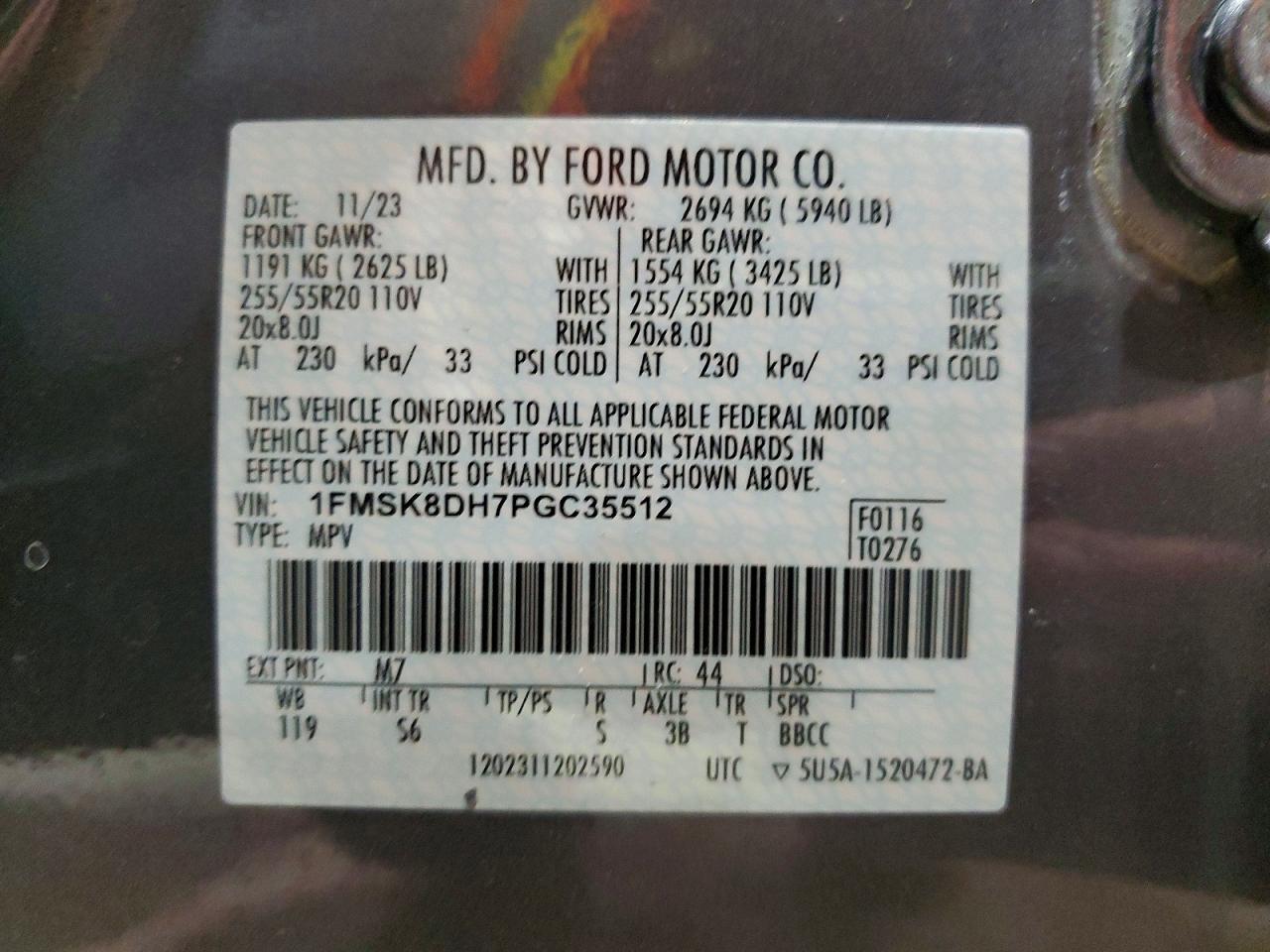 2023 FORD EXPLORER XLT photo 14
