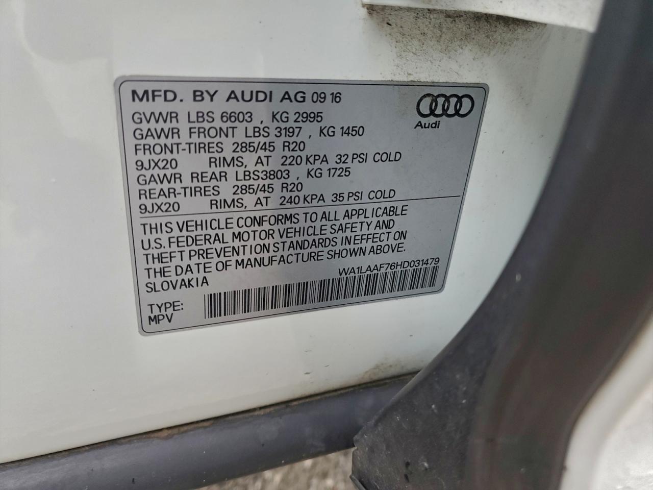 2017 AUDI Q7 PREMIUM PLUS photo 13