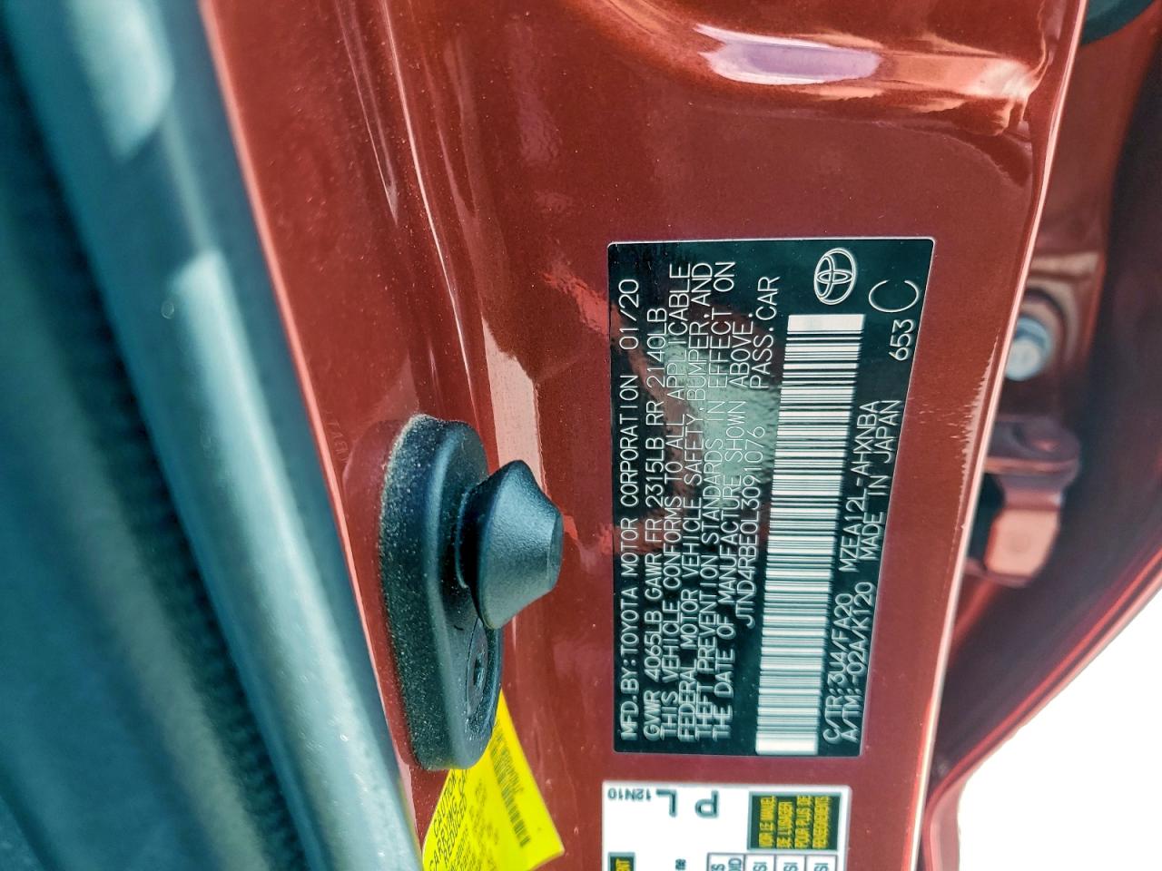 2020 TOYOTA COROLLA SE photo 34