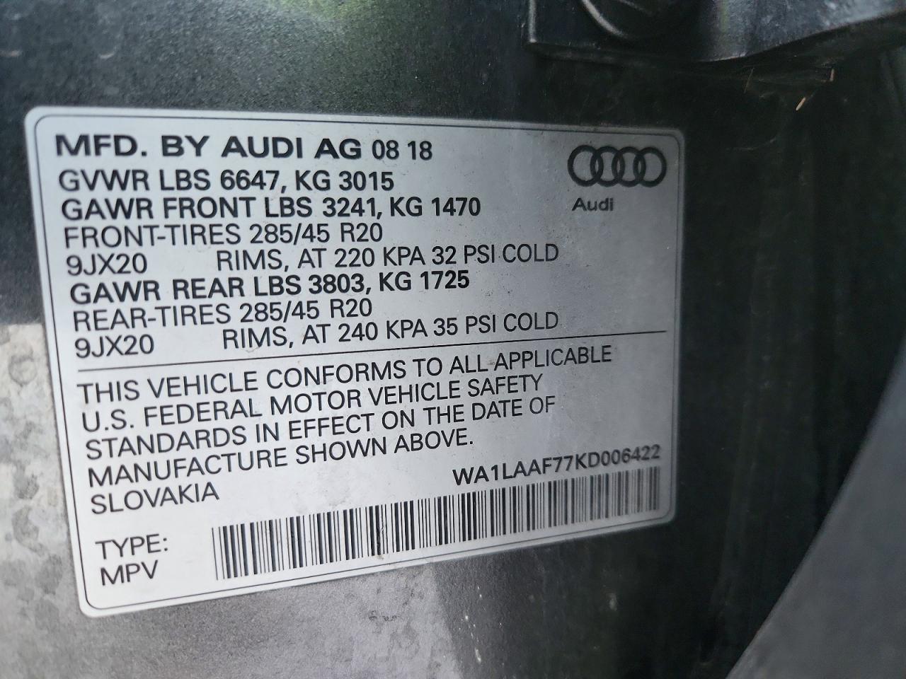 2019 AUDI Q7 PREMIUM PLUS photo 40