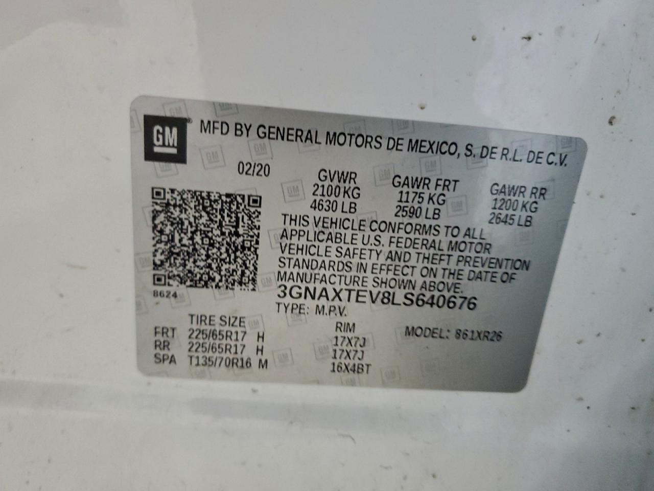 2020 CHEVROLET EQUINOX LT photo 14