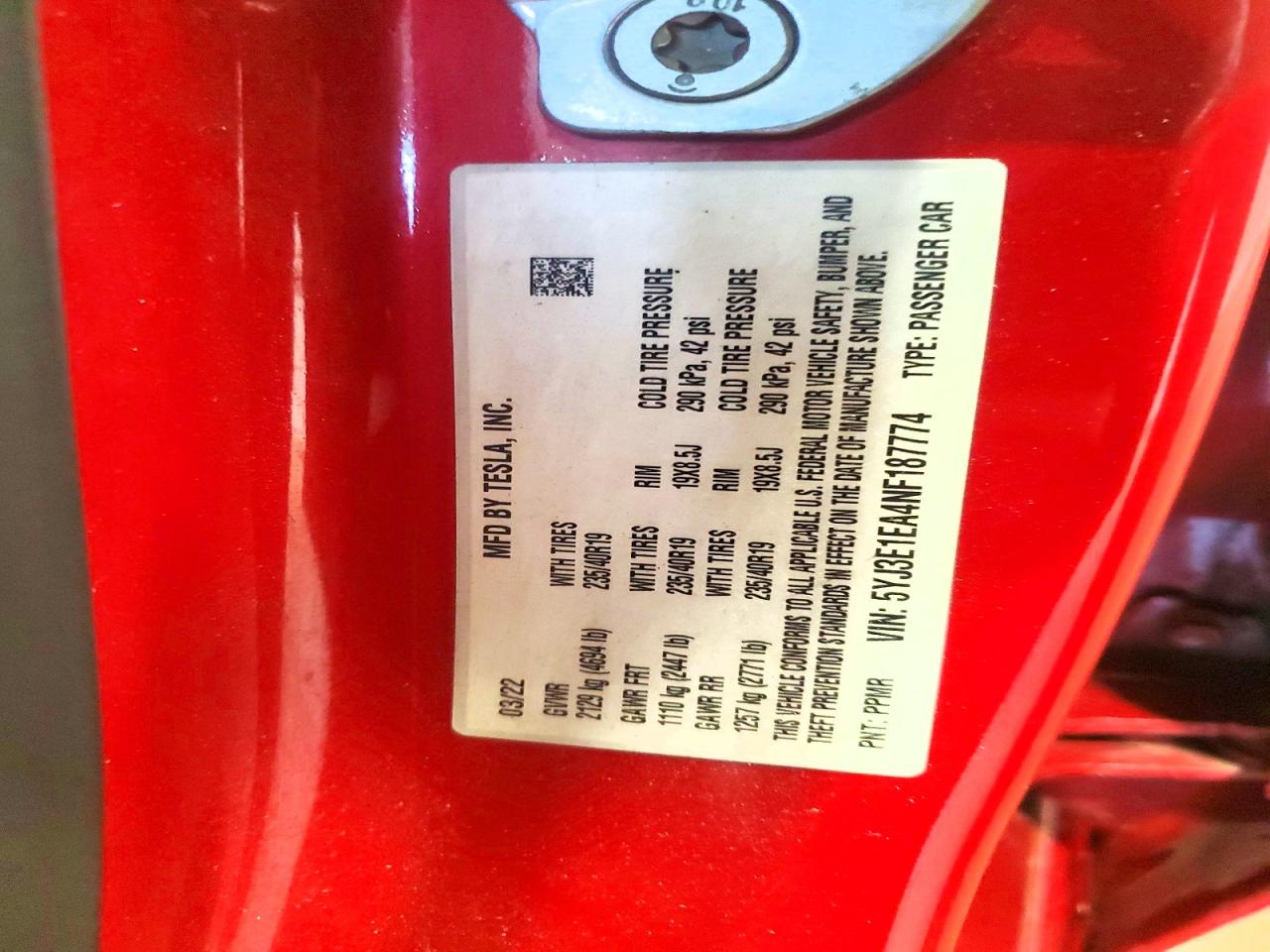 2022 TESLA MODEL 3 photo 13