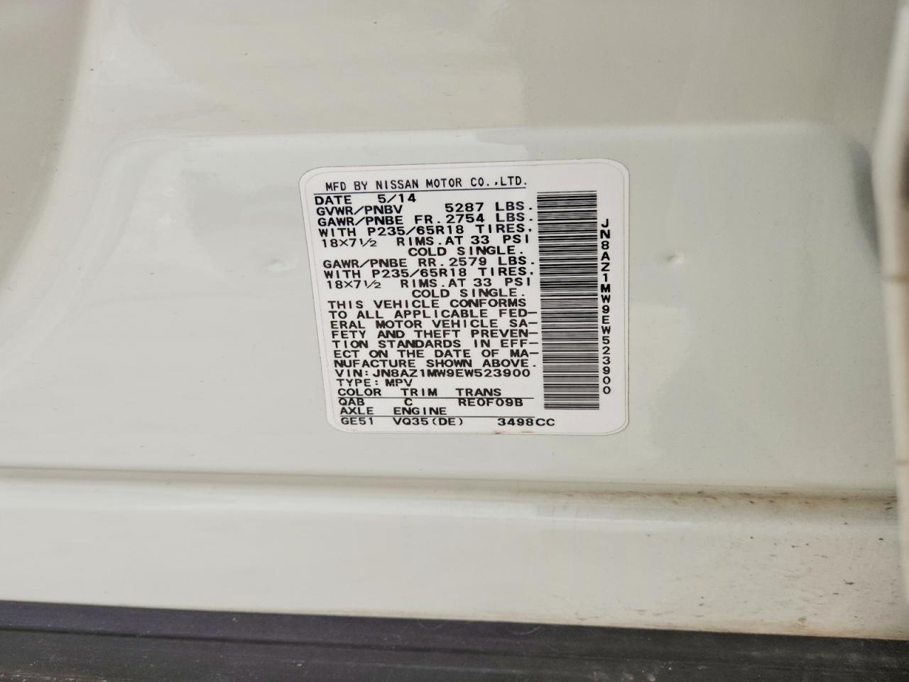 2014 NISSAN MURANO S photo 23