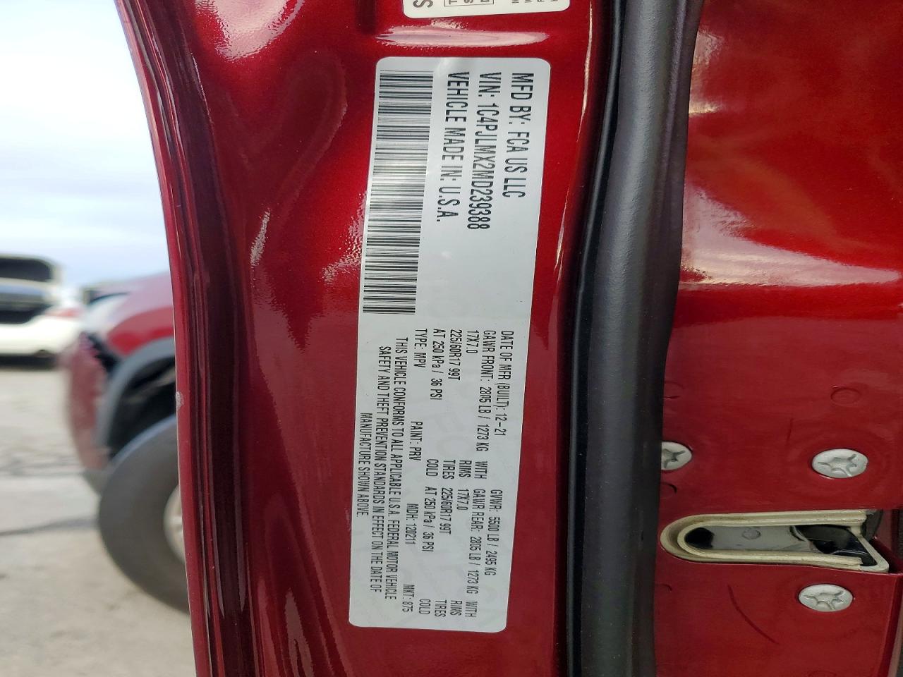 2021 JEEP CHEROKEE LATITUDE LUX photo 13