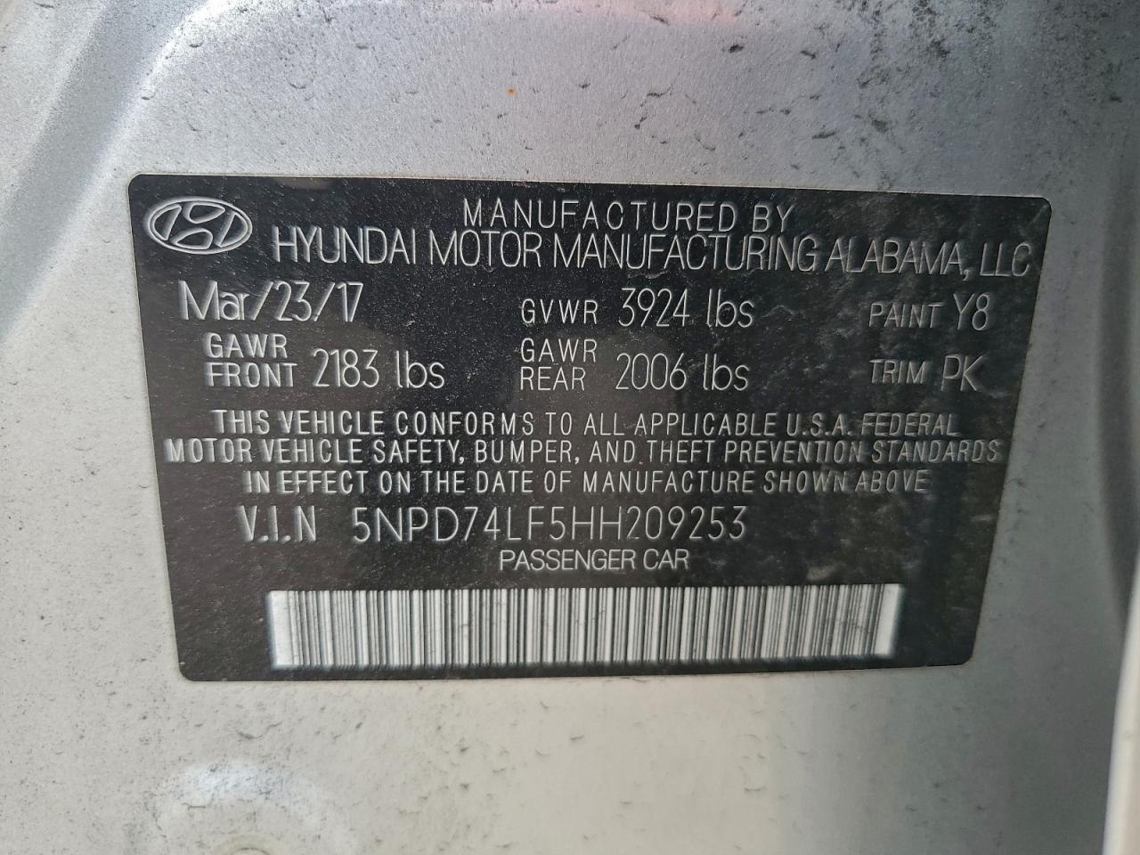 2017 HYUNDAI ELANTRA SE photo 23