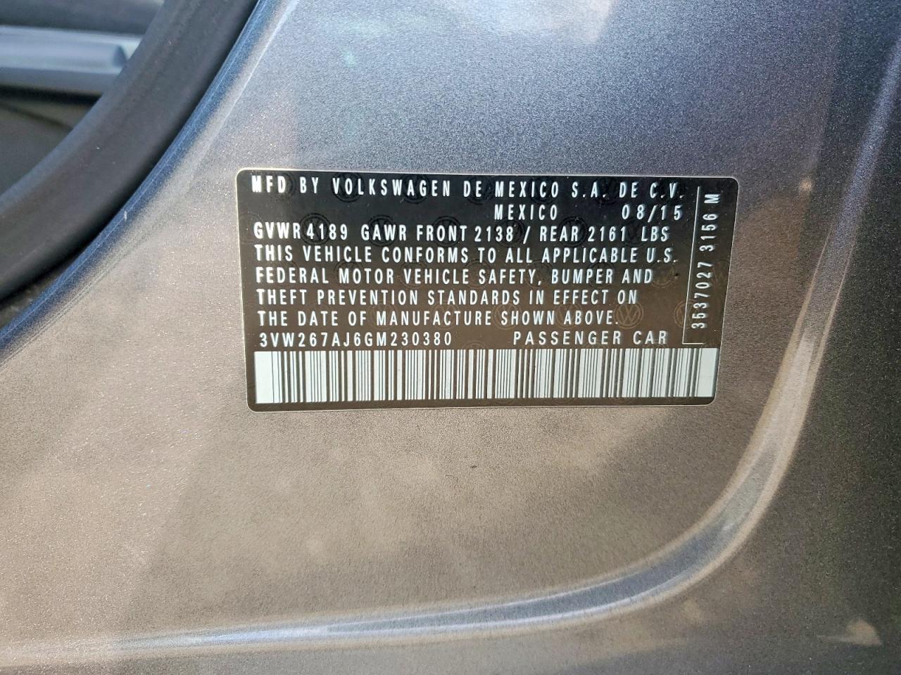 2016 VOLKSWAGEN JETTA S photo 23