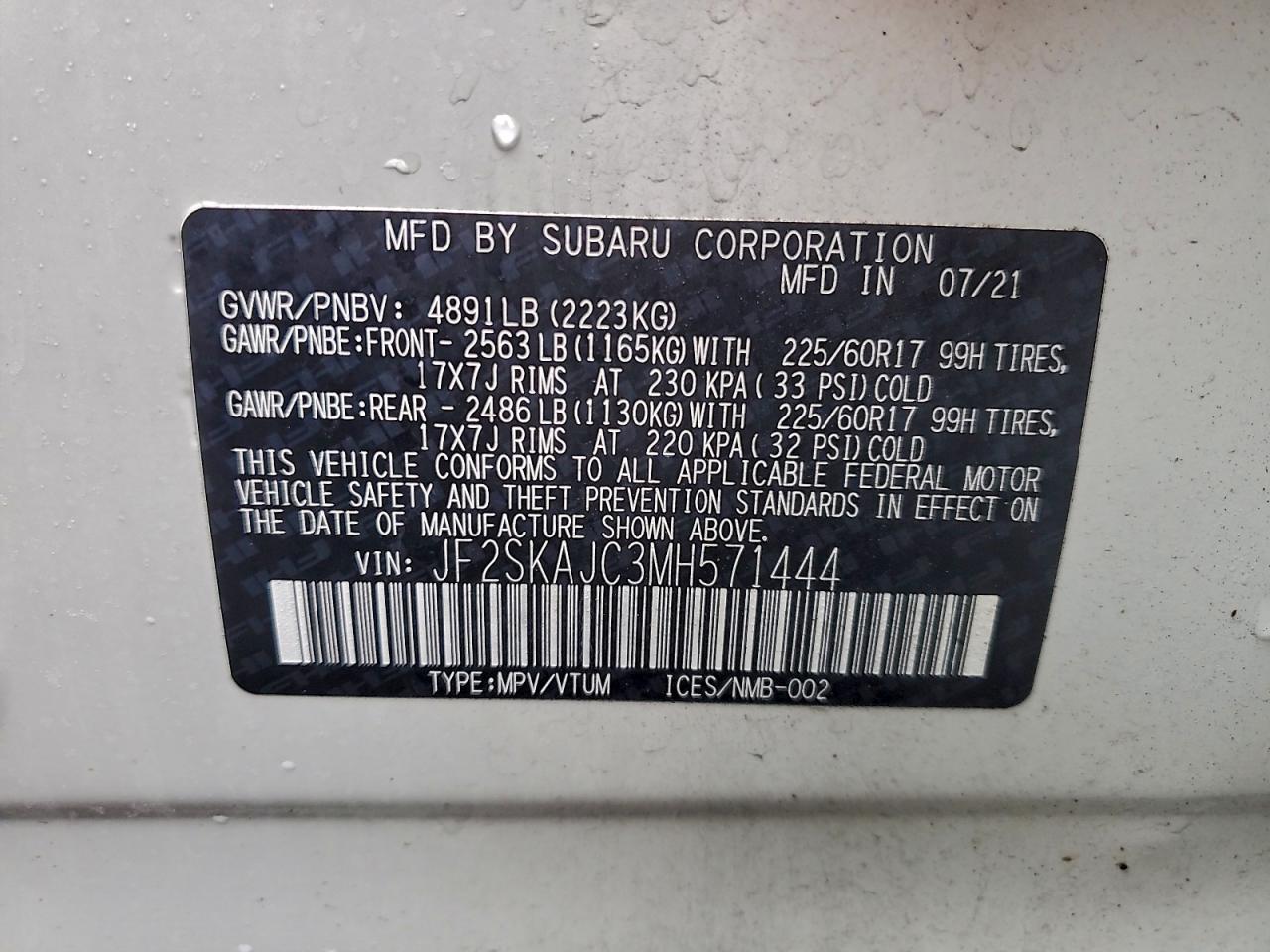 2021 SUBARU FORESTER PREMIUM photo 13