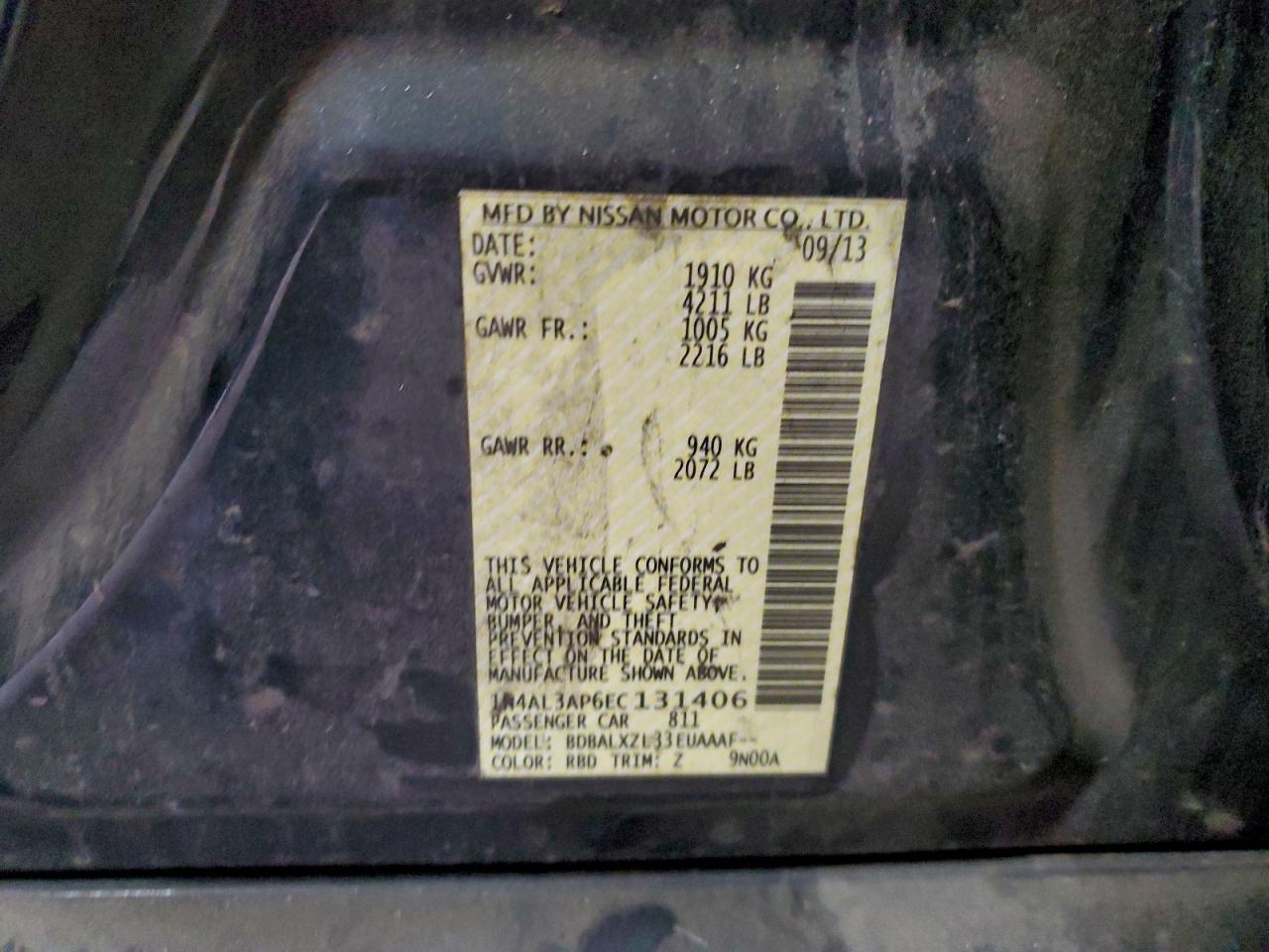 2014 NISSAN ALTIMA 2.5 photo 13