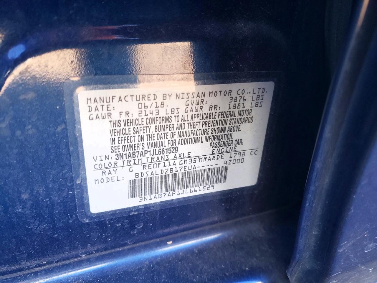 2018 NISSAN SENTRA SV photo 12