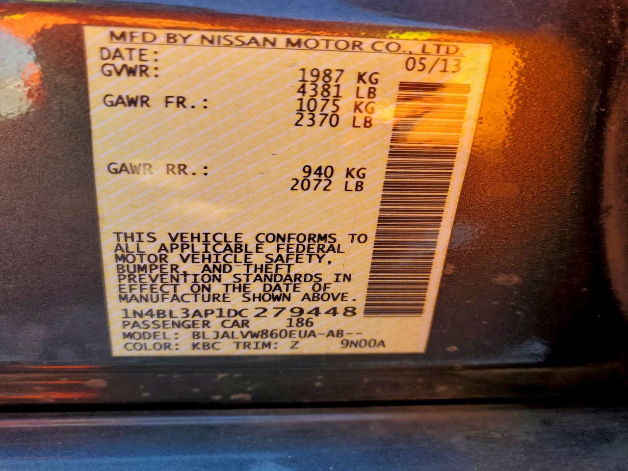 2013 NISSAN ALTIMA 3.5S photo 12