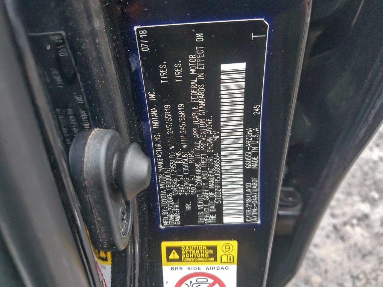 2018 TOYOTA HIGHLANDER LIMITED photo 13